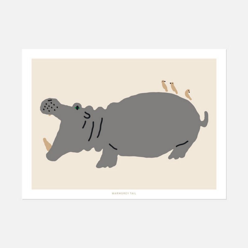 Postkarte - Hippo